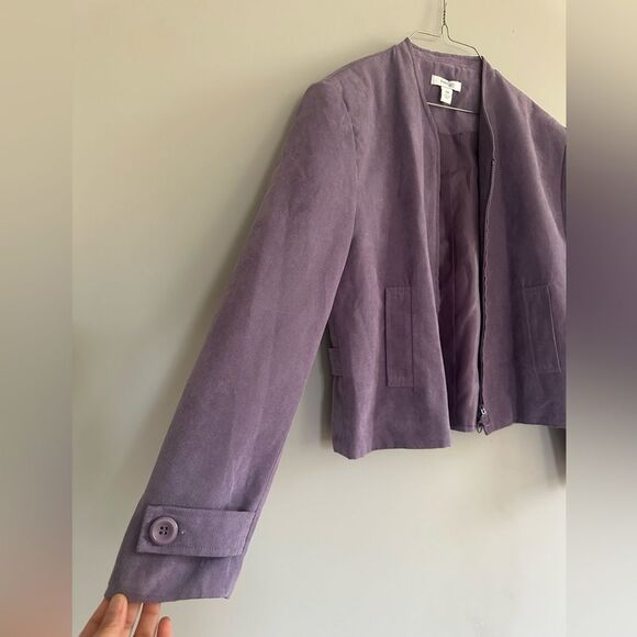 DressBarn Women Purple Jacket - Picture 4 of 9